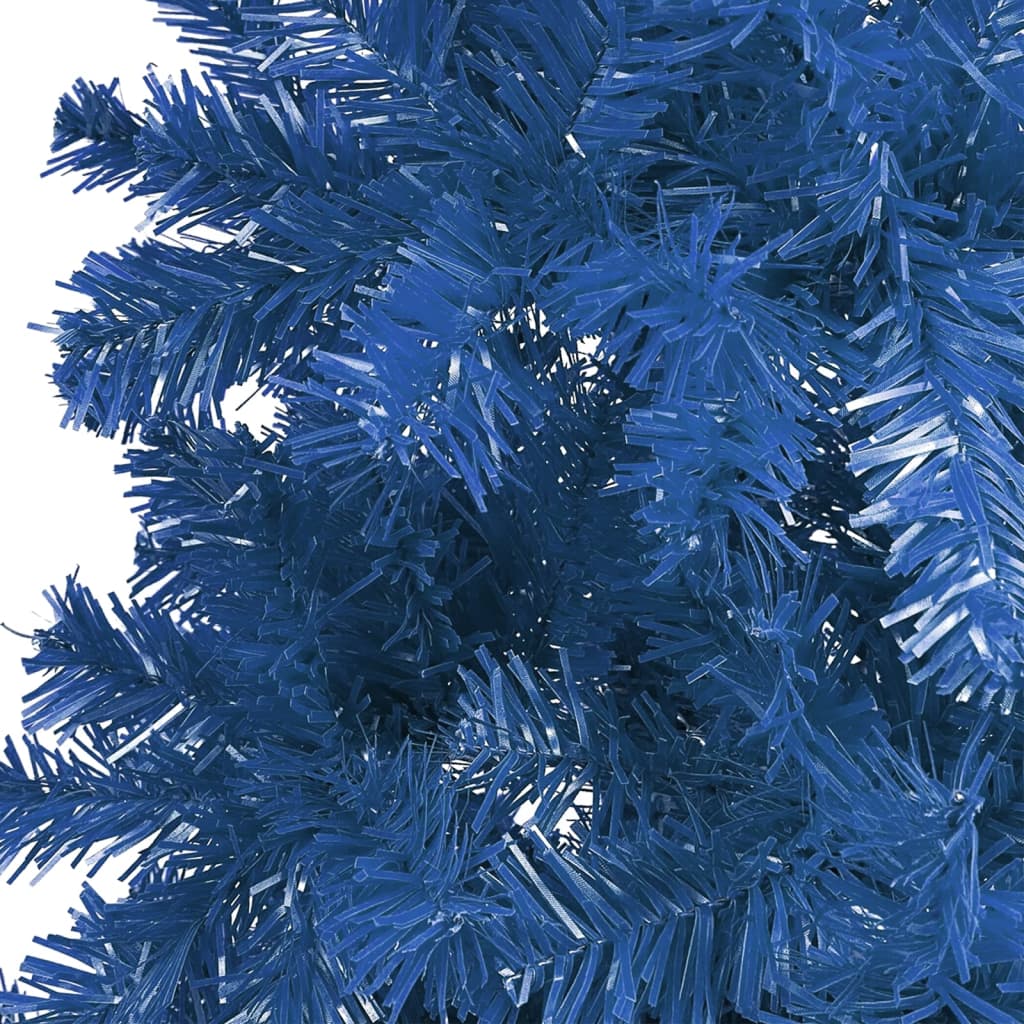 vidaXL Weihnachtsbaum Schlank mit LEDs Blau 210 cm