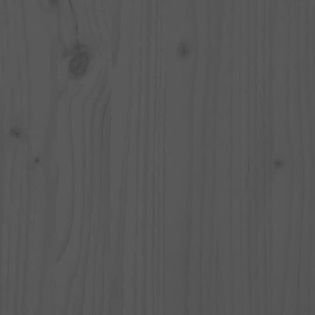 vidaXL Pflanzkasten mit Klappbarer Tischplatte Grau Massivholz Kiefer