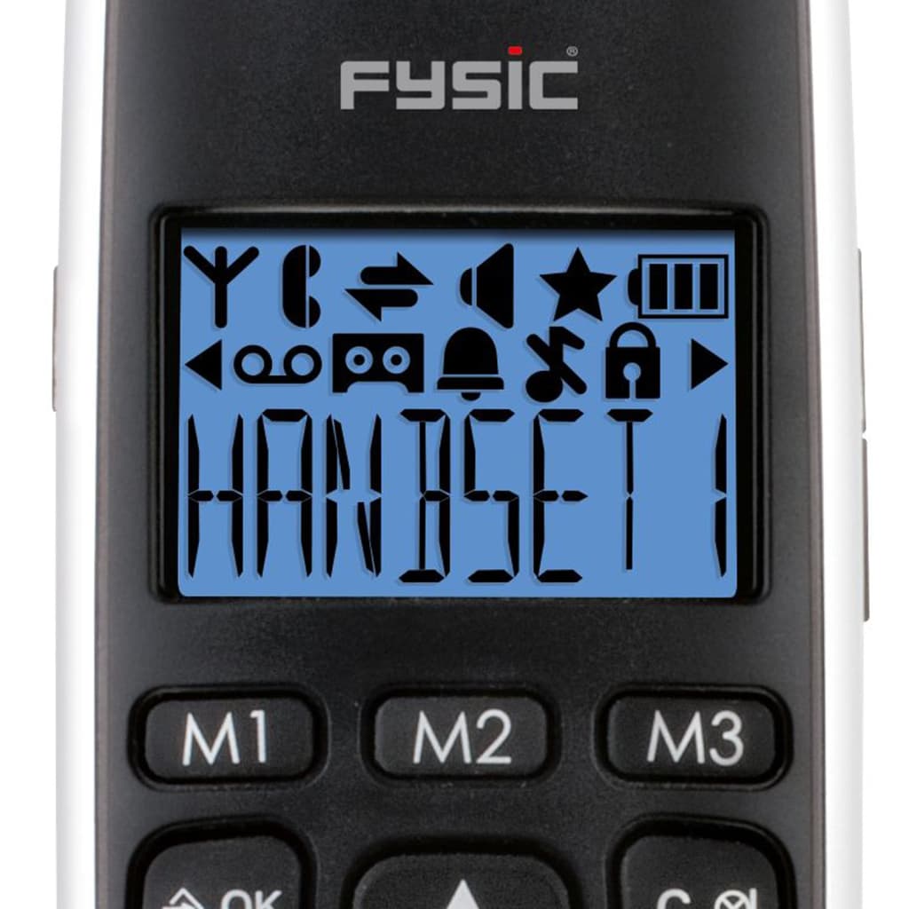 Fysic Senior DECT Telefon FX-6000 Schwarz und Silber