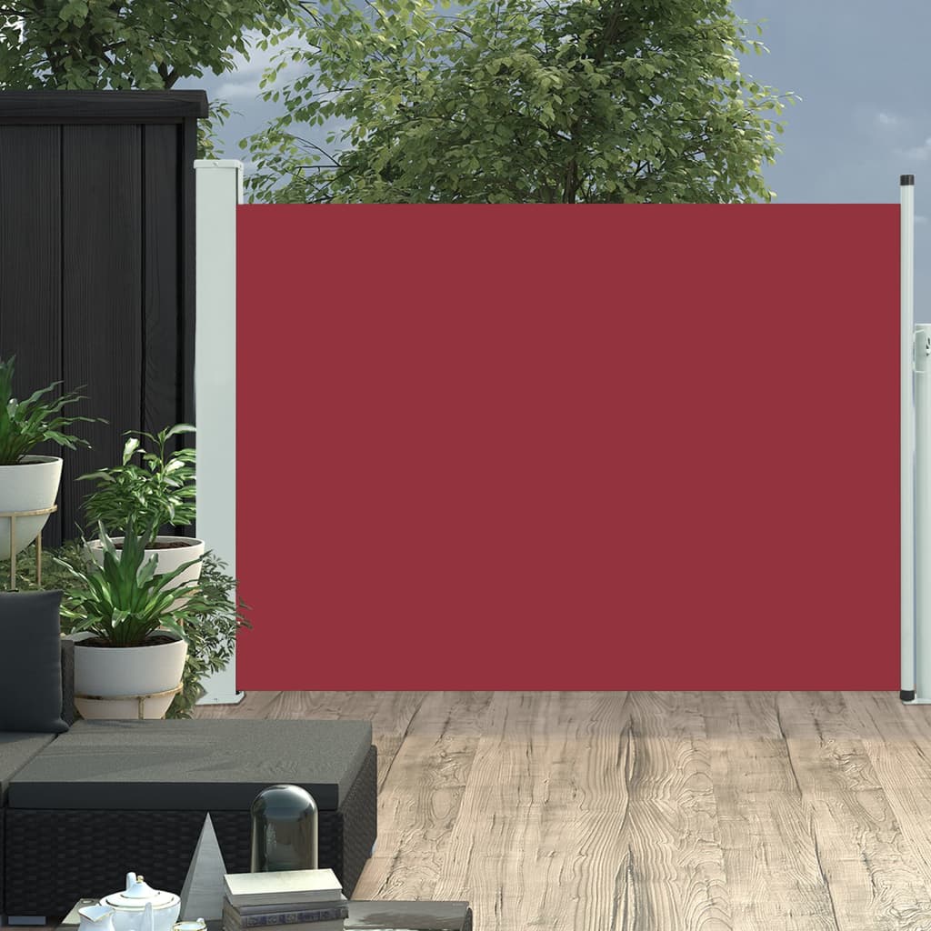 vidaXL Ausziehbare Seitenmarkise 100×500 cm Rot