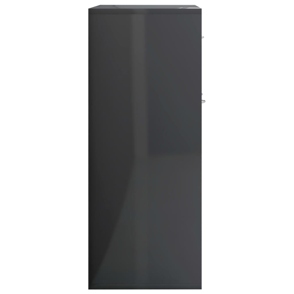 vidaXL Sideboard Hochglanz-Grau 60x30x75 cm Holzwerkstoff