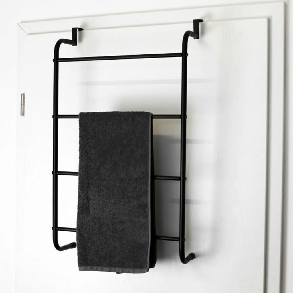 Bathroom Solutions Tür-Handtuchhalter Metall Schwarz