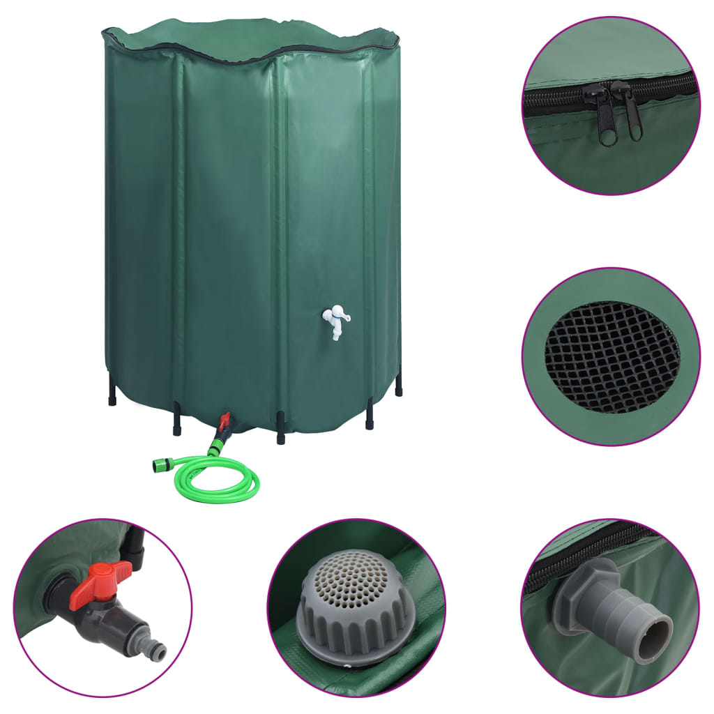 VidaXL Regenwassertank Faltbar Mit Hahn 1000 L, 48607