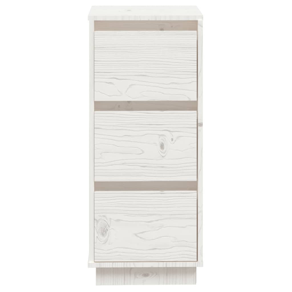 vidaXL Sideboard Weiß 32x34x75 cm Massivholz Kiefer