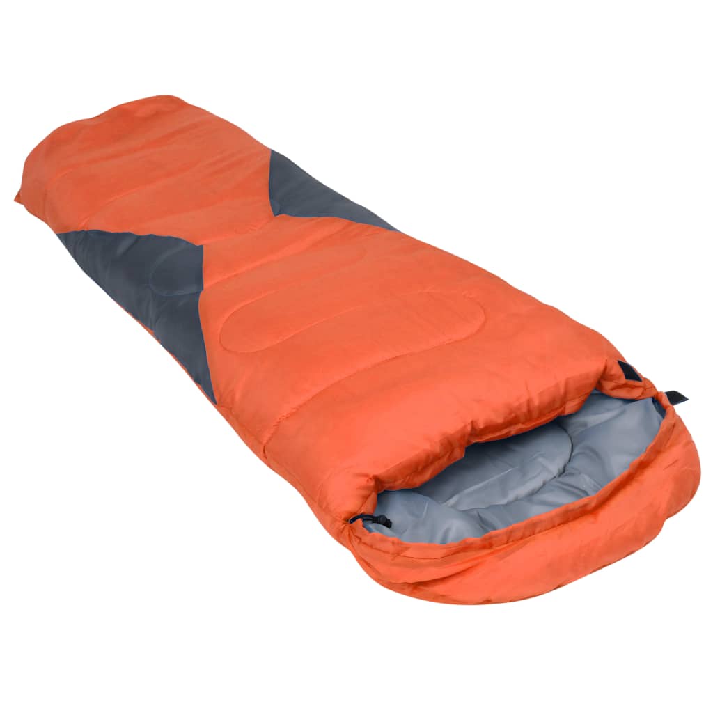 vidaXL Leichter Mumienschlafsack für Kinder Orange 670g 10°C