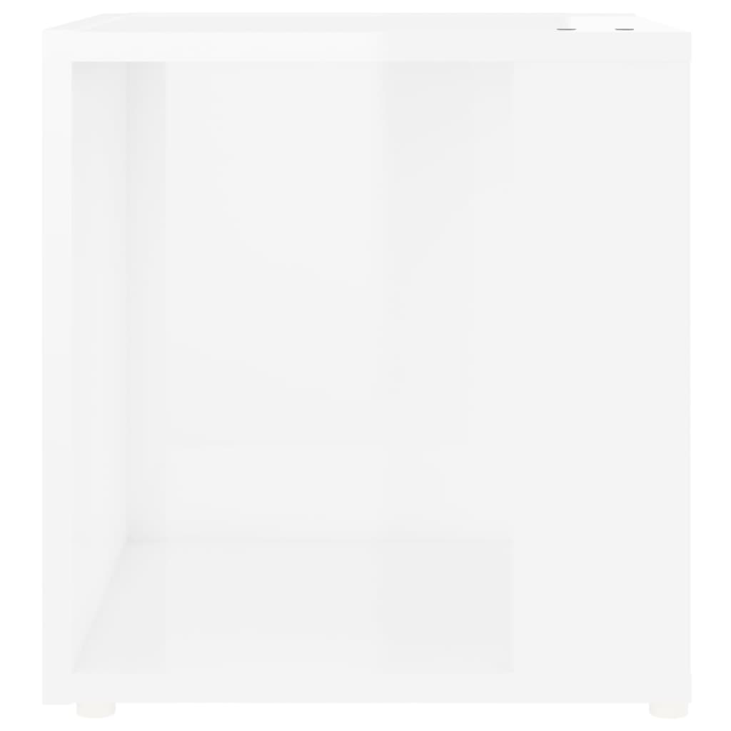 vidaXL Beistelltisch Hochglanz-Weiß 33x33x34,5 cm Holzwerkstoff