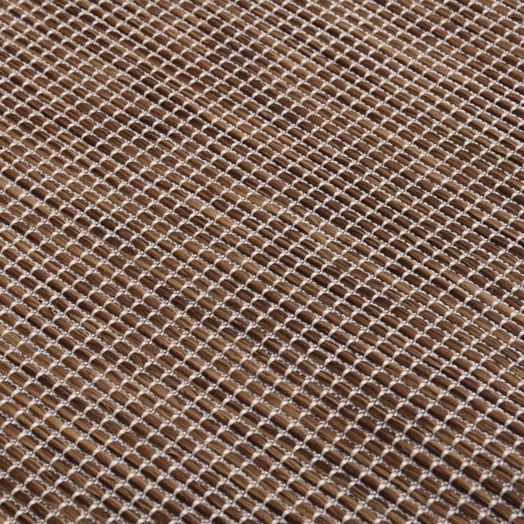 vidaXL Outdoor-Teppich Flachgewebe 120x170 cm Braun