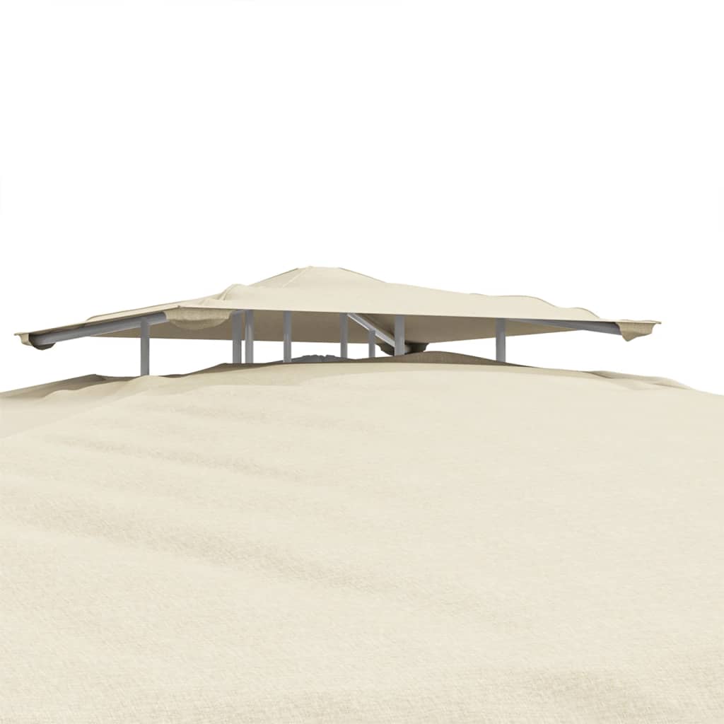 vidaXL Pavillon mit Doppeldach Creme 3x3x2,68 m Stoff