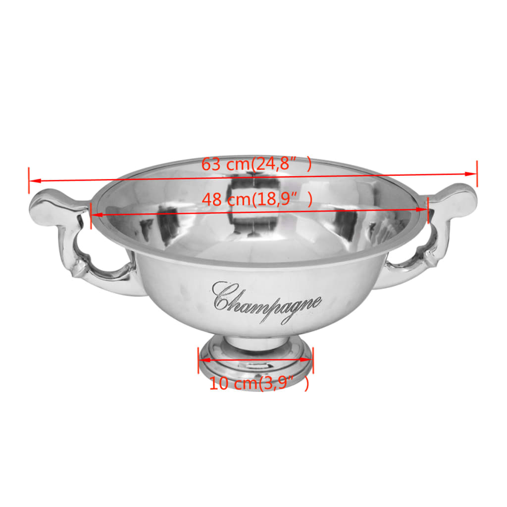 vidaXL Champagner-Kühler Pokal Aluminium Silber