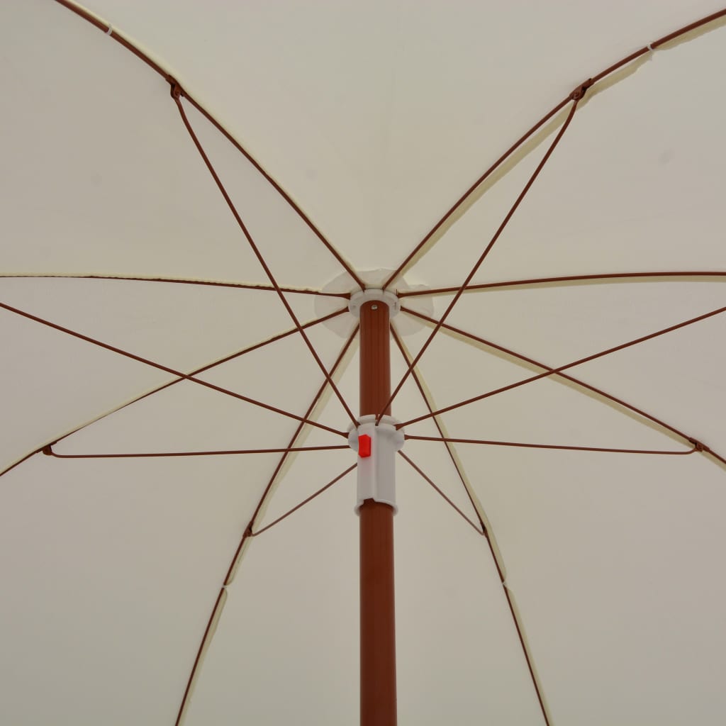 vidaXL Sonnenschirm mit Stahlmast 240 cm Sandfarben