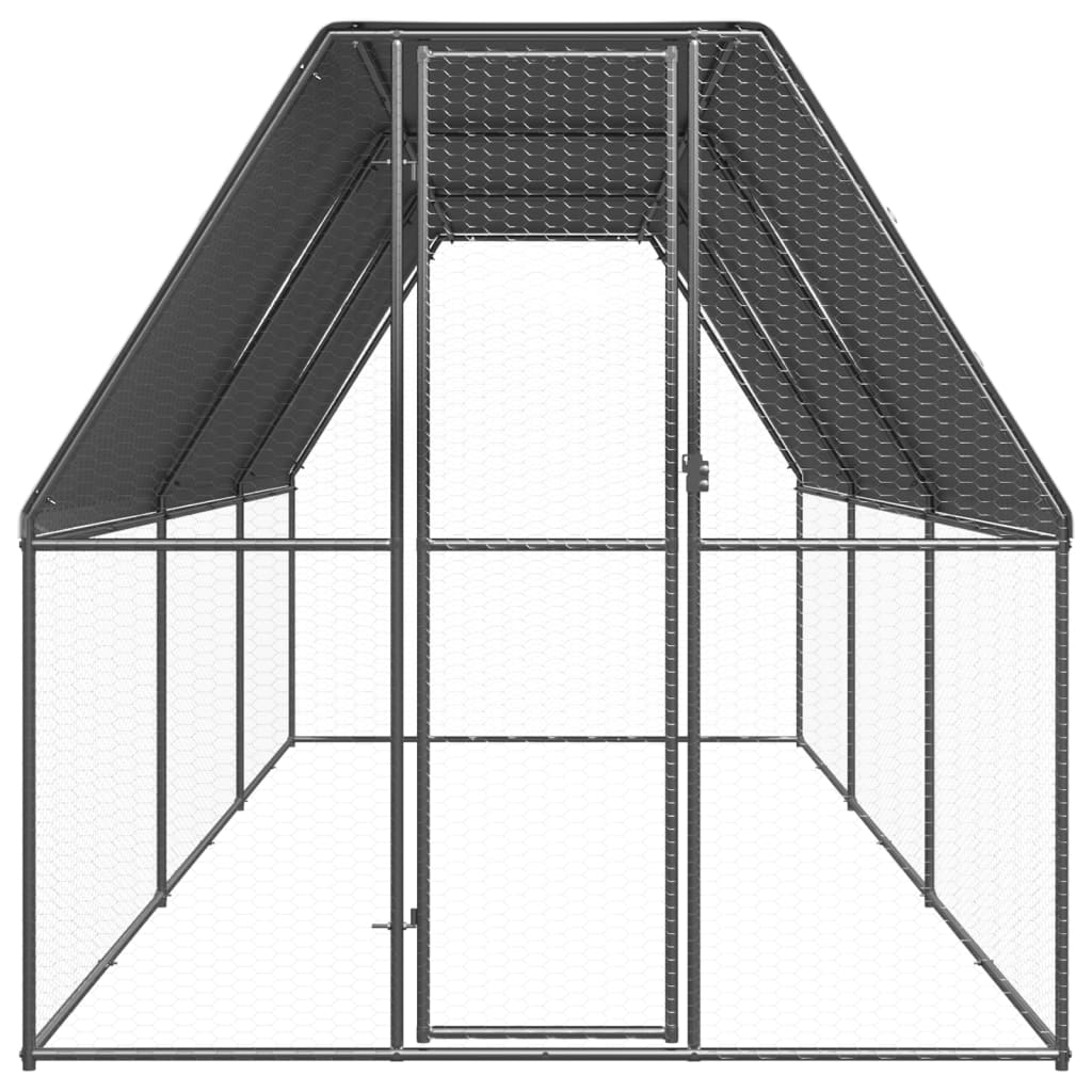 vidaXL Outdoor-Hühnerkäfig 2x6x2 m Verzinkter Stahl