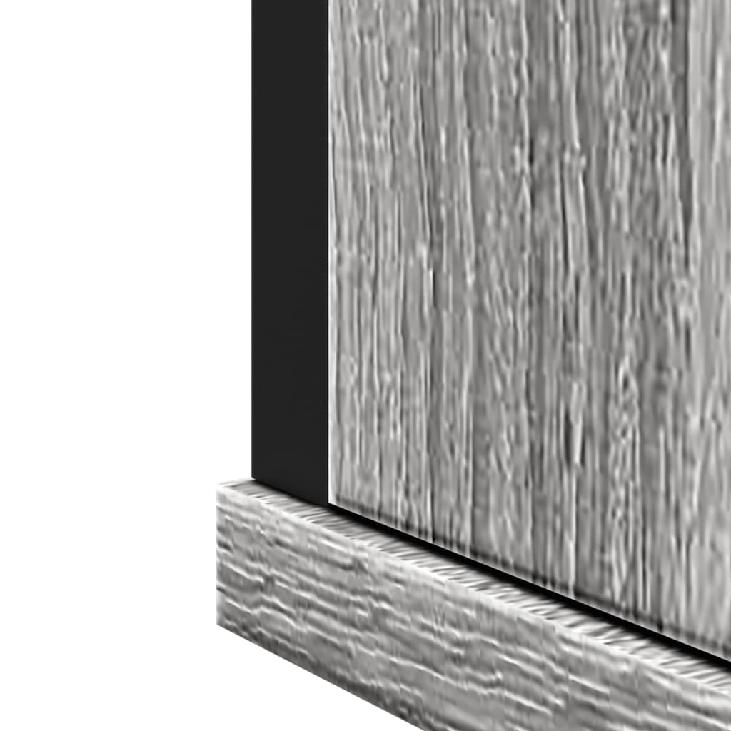 vidaXL Bad-Spiegelschrank Grau Sonoma 42x12x60 cm Holzwerkstoff