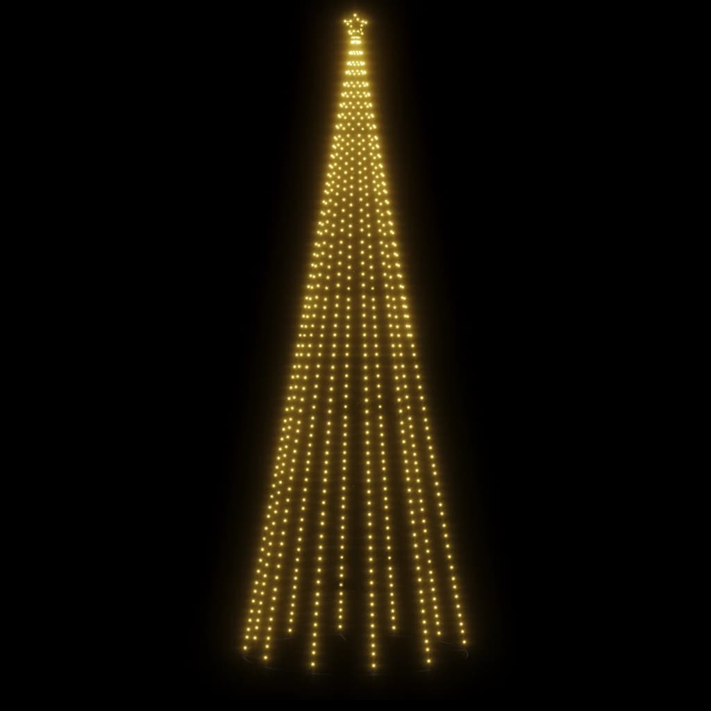 vidaXL Weihnachtsbaum mit Erdnägeln Warmweiß 732 LEDs 500 cm