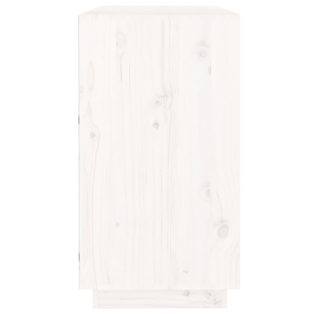 vidaXL Sideboard Weiß 100x40x75 cm Massivholz Kiefer