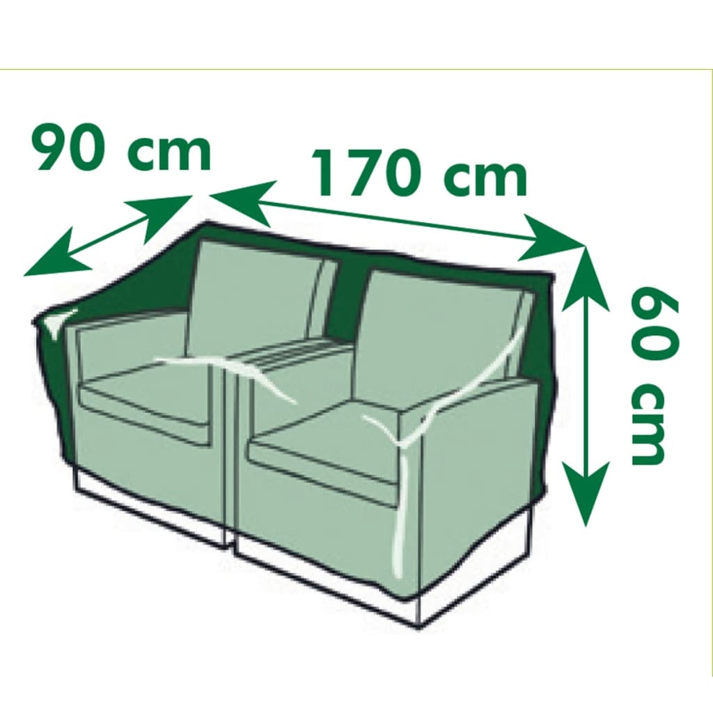 Nature Gartenmöbel-Abdeckung für 2-Sitzer Lounge 170x90x60 cm