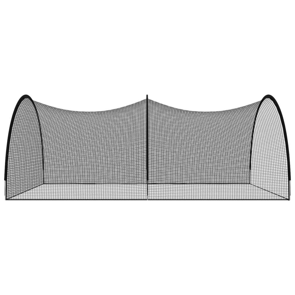 vidaXL Baseball-Schlagkäfig Schwarz 500x400x250 cm Polyester