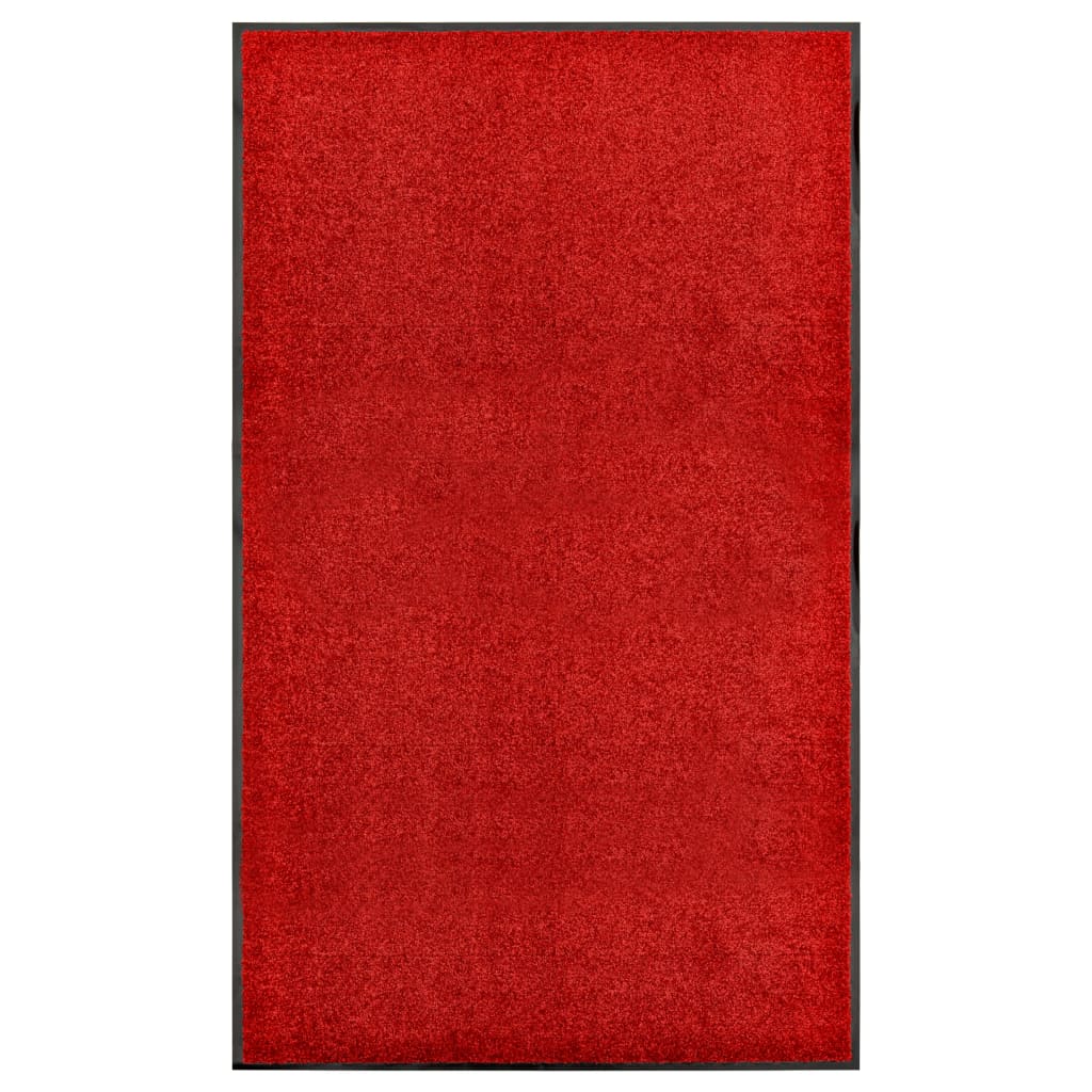 vidaXL Fußmatte Waschbar Rot 90x150 cm