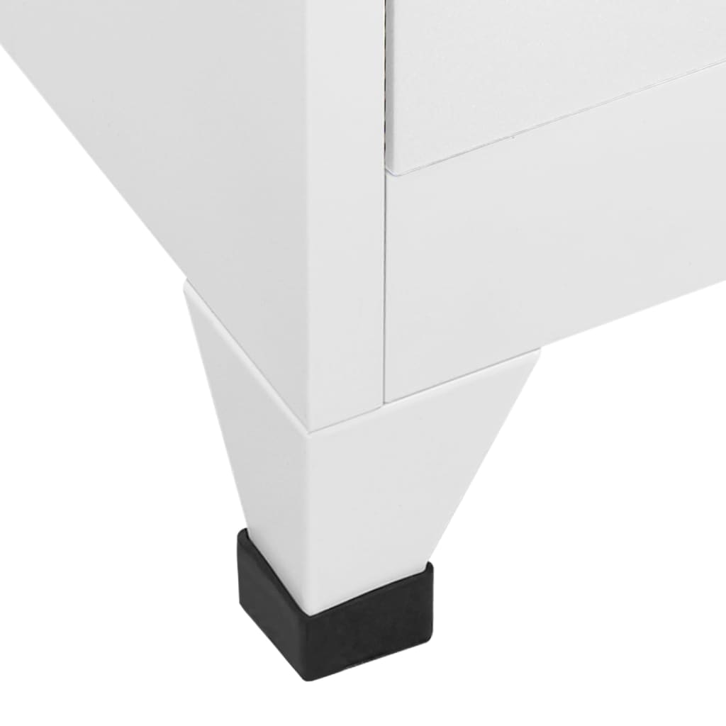 vidaXL Schließfachschrank Umkleideschrank mit 9 Fächern Stahl 90x45x180 cm Grau 
