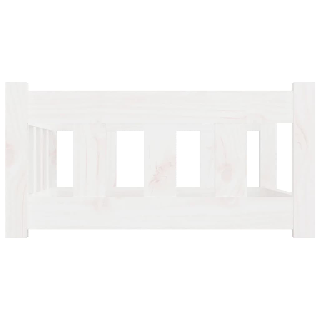 vidaXL Hundebett Weiß 75,5x55,5x28 cm Massivholz Kiefer