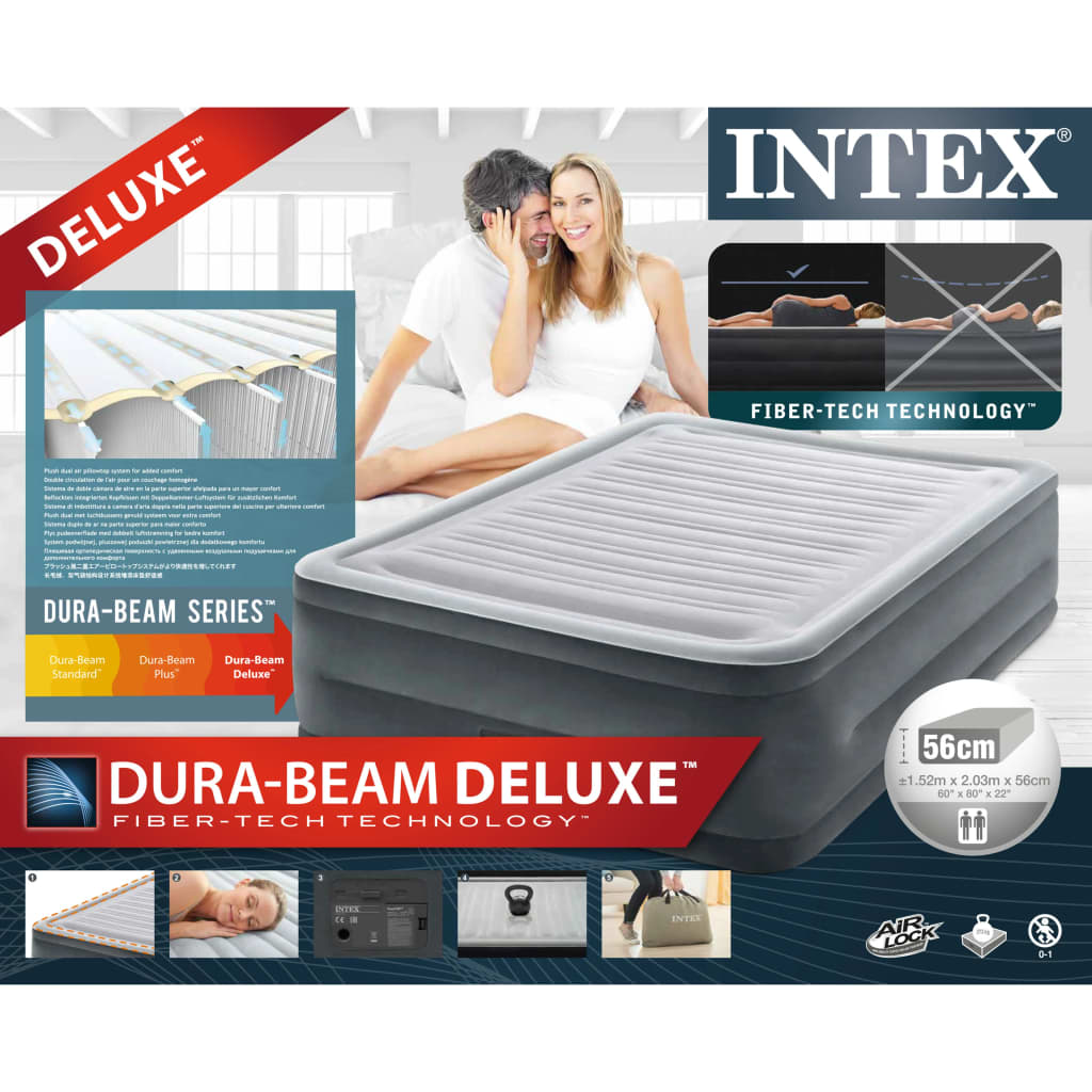 Intex Luftbett Dura-Beam Deluxe Comfort Plush Queen 56 cm