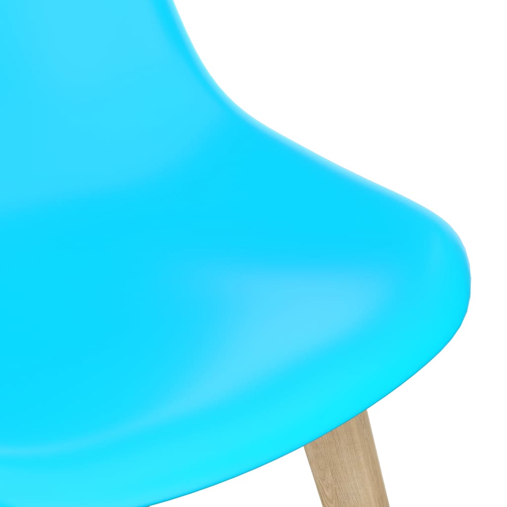 vidaXL Esszimmerstühle 2 Stk. Blau Kunststoff