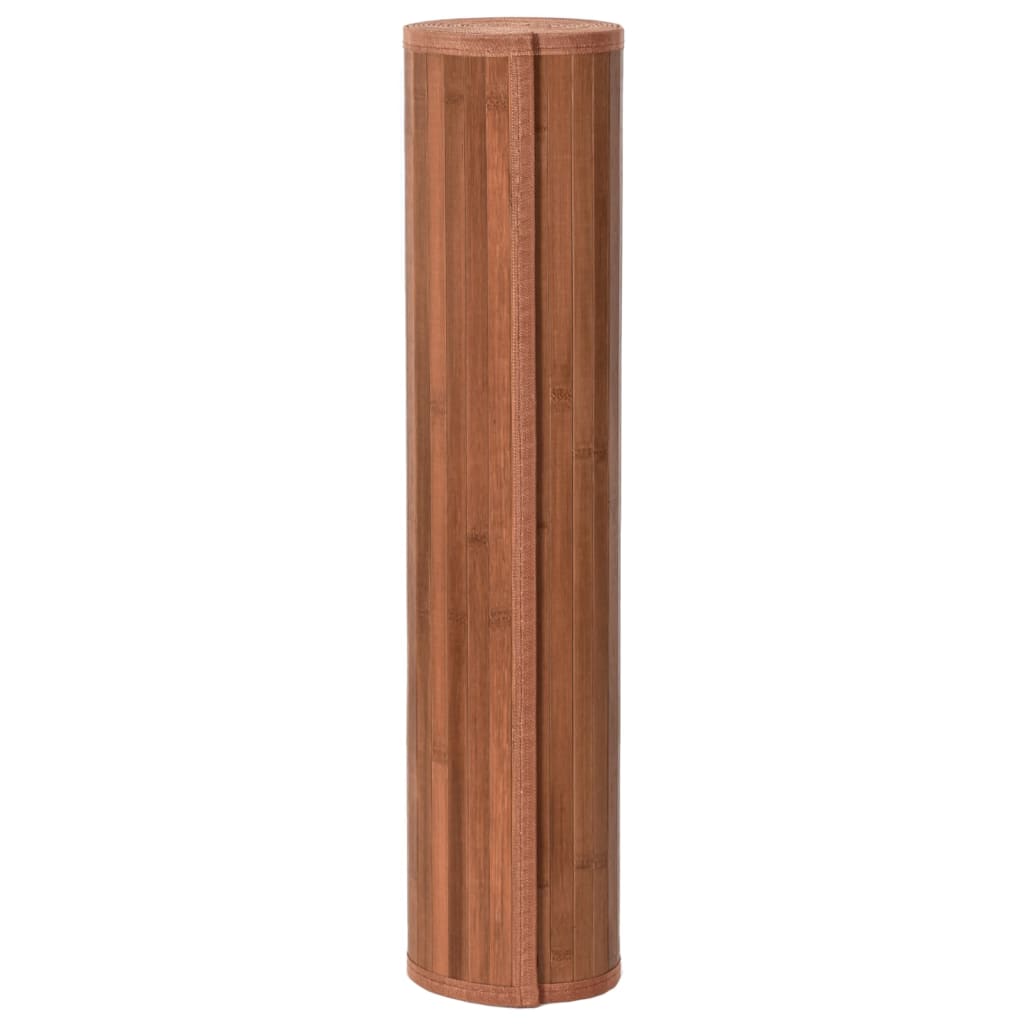 vidaXL Teppich Rechteckig Braun 80x1000 cm Bambus