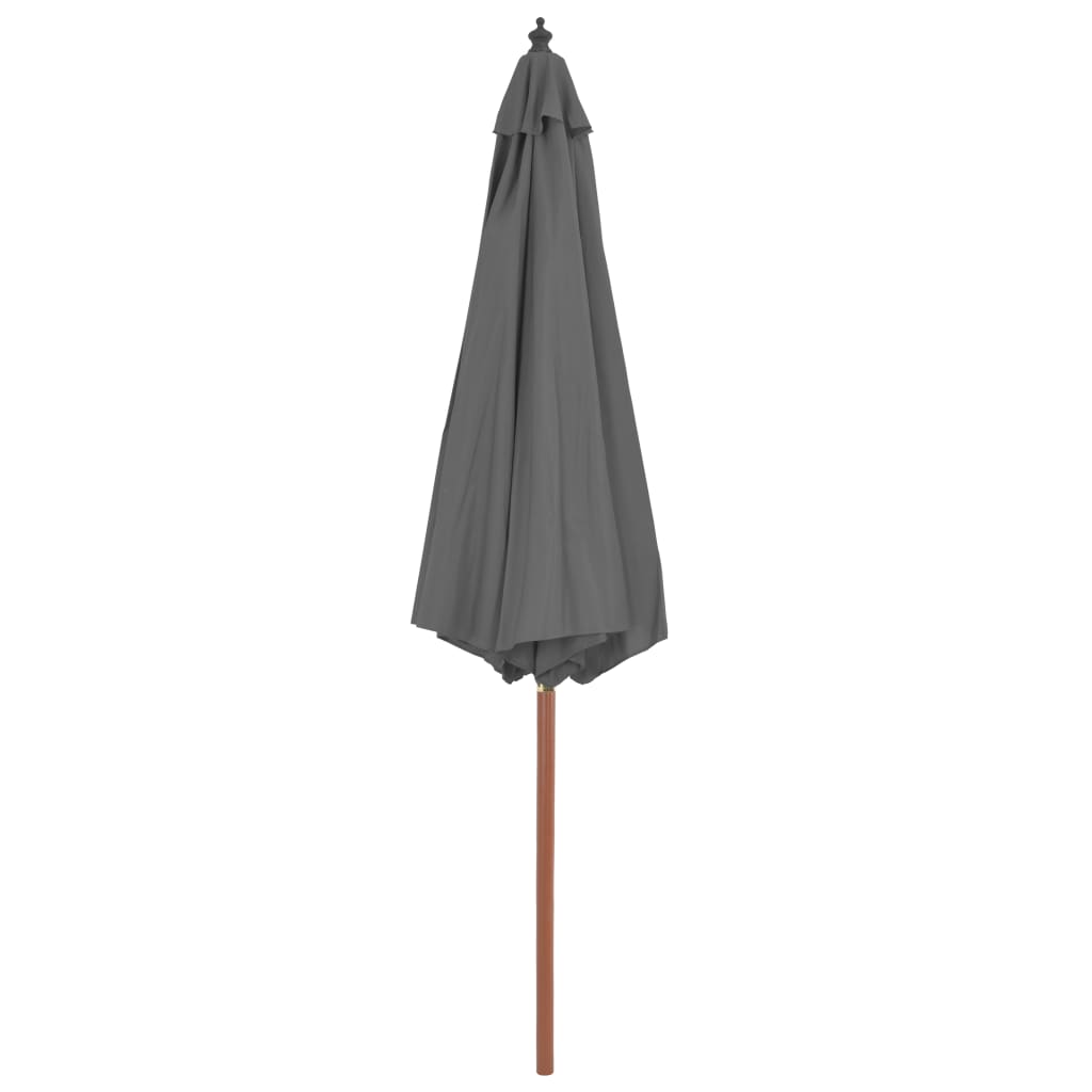 vidaXL Sonnenschirm mit Holz-Mast 300 cm Anthrazit