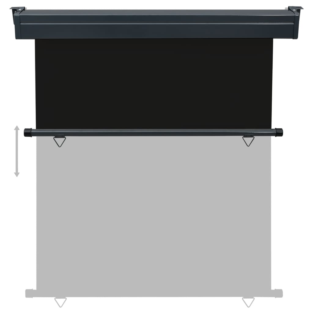 vidaXL Balkon-Seitenmarkise 160 × 250 cm Schwarz