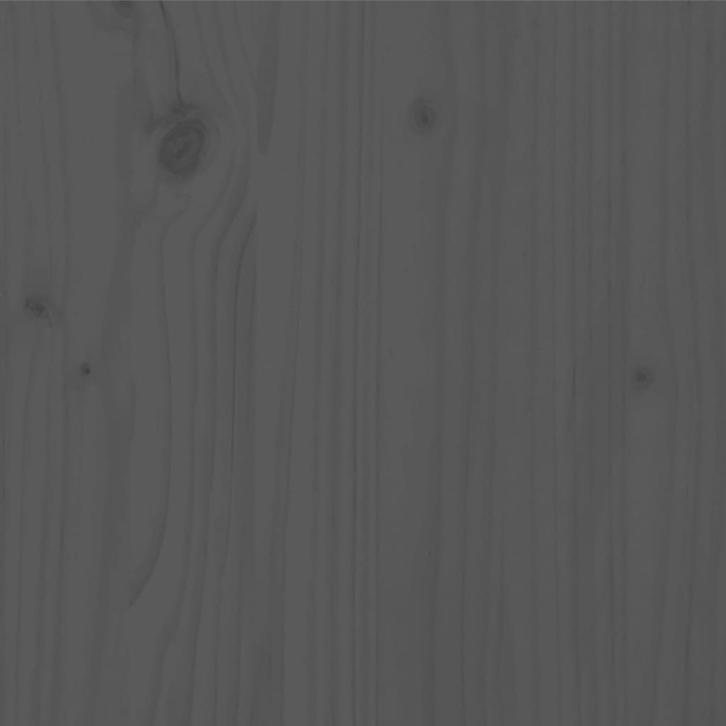 vidaXL Massivholzbett Kiefer 135x190 cm Grau