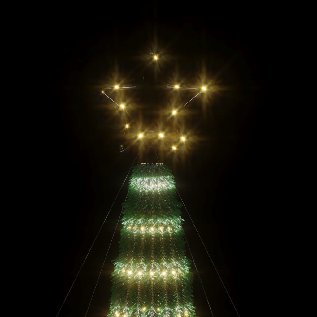 vidaXL Weihnachtsbaum Kegelform 275 LEDs Warmweiß 180 cm
