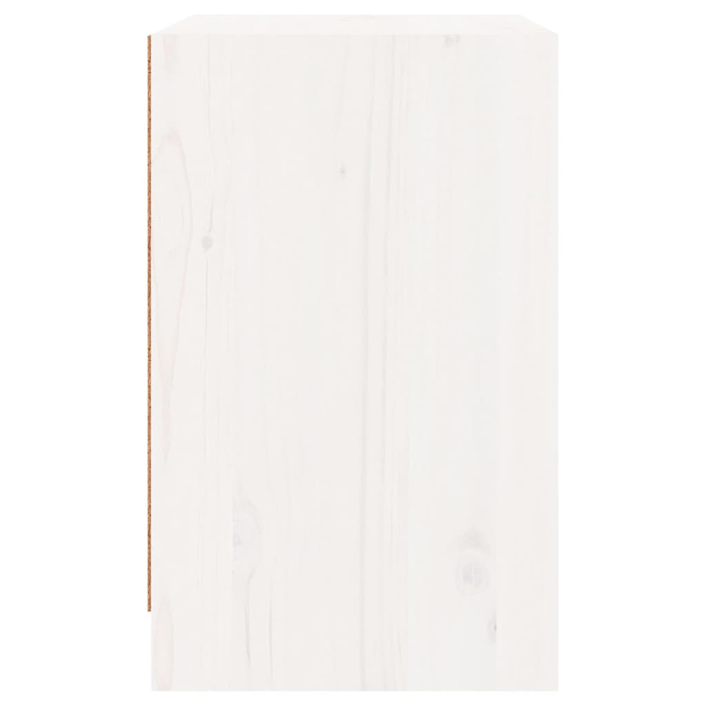 vidaXL Nachtschrank Weiß 40x31x50 cm Massivholz Kiefer