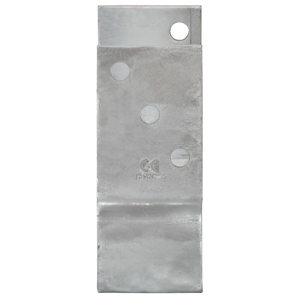 vidaXL Pfostenträger 6 Stk. Silbern 7×6×15 cm Verzinkter Stahl