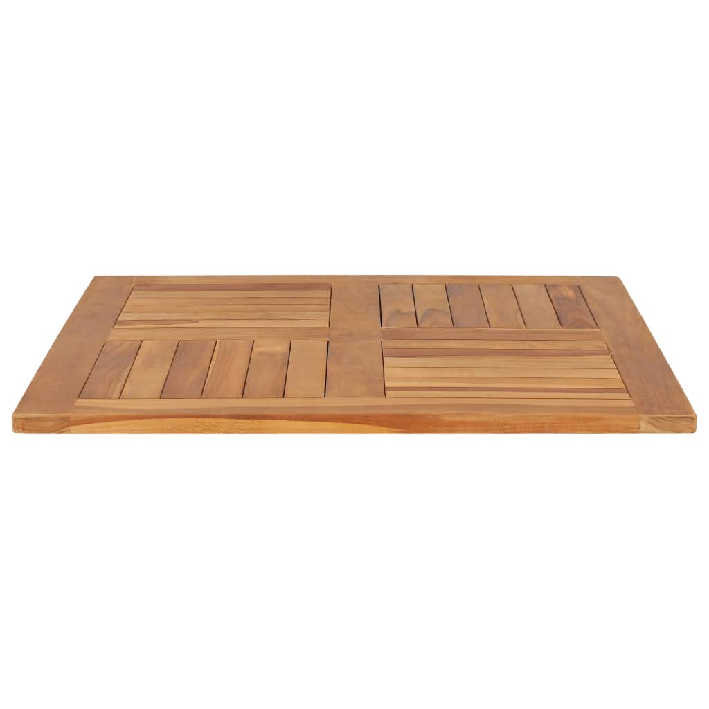 vidaXL Tischplatte Massivholz Teak Quadratisch 80×80×2,5 cm