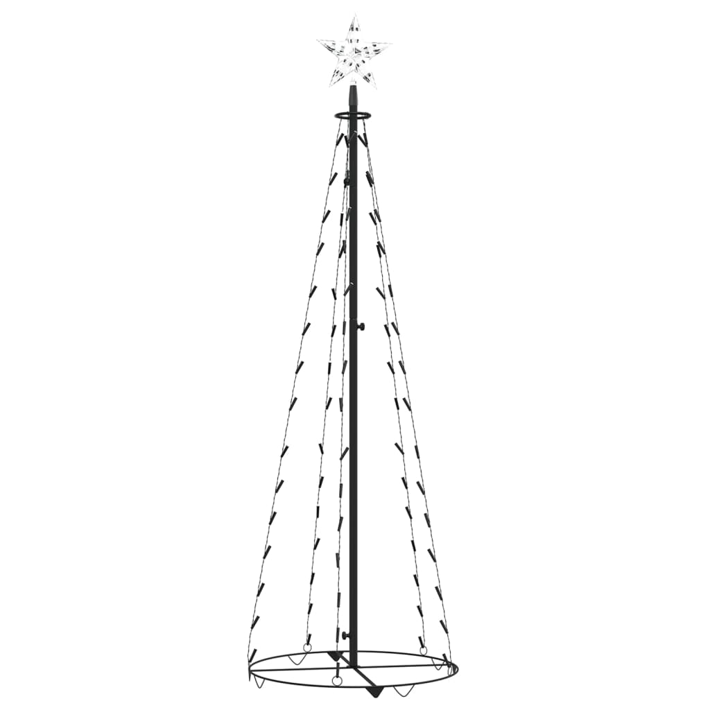 vidaXL Weihnachtsbaum Kegelform 84 LEDs Deko Kaltweiß 50x150 cm