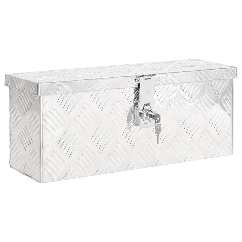 vidaXL Aufbewahrungsbox Silbern 50x20,5x15 cm Aluminium