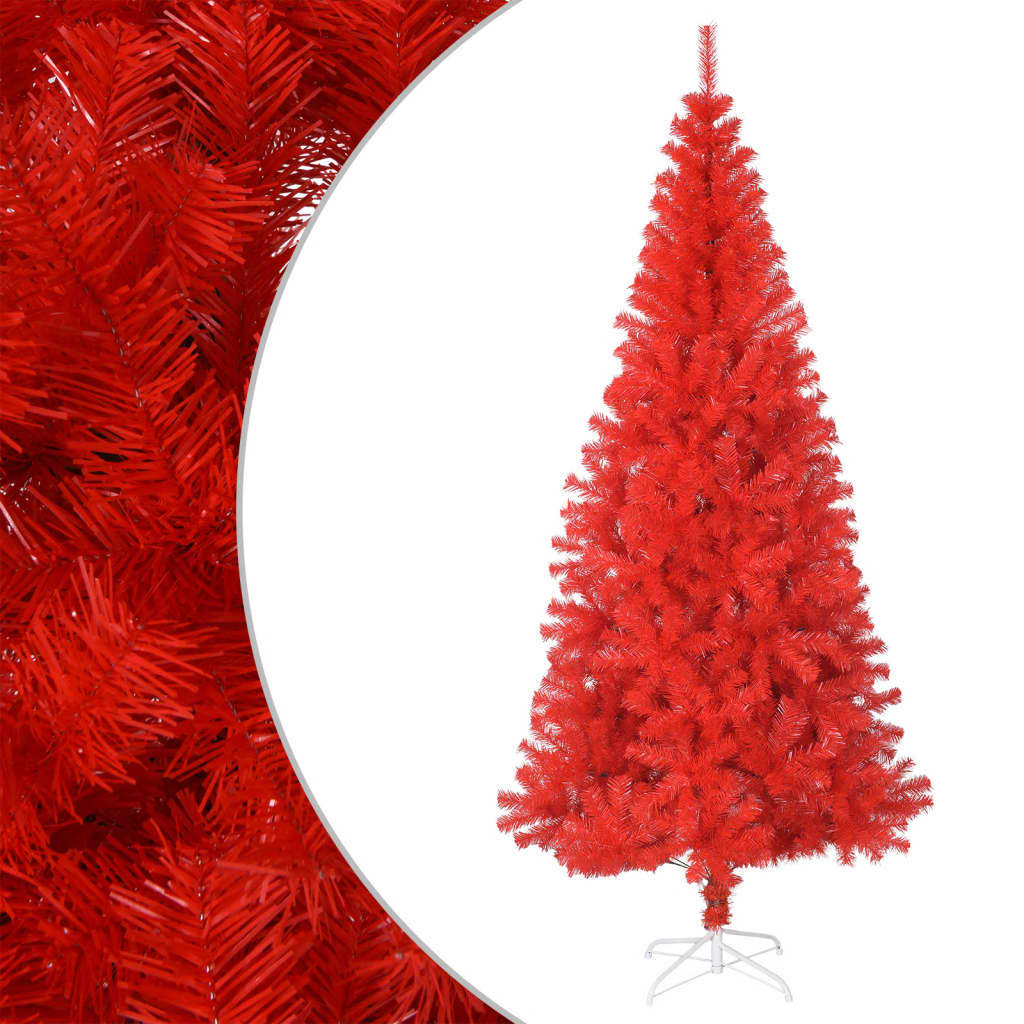 vidaXL Künstlicher Weihnachtsbaum mit Ständer Rot 180 cm PVC