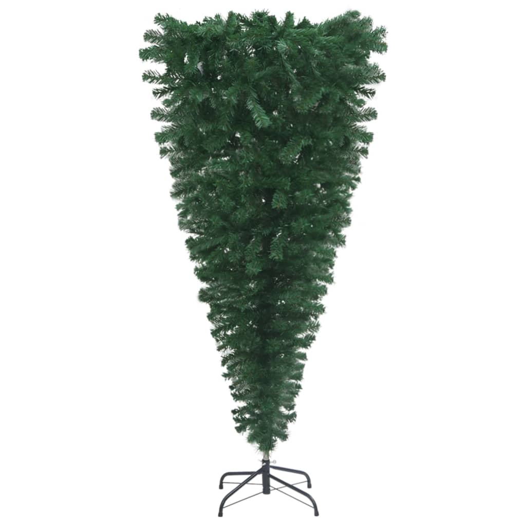 vidaXL Künstlicher Weihnachtsbaum Kopfüber Beleuchtung & Kugeln 120 cm