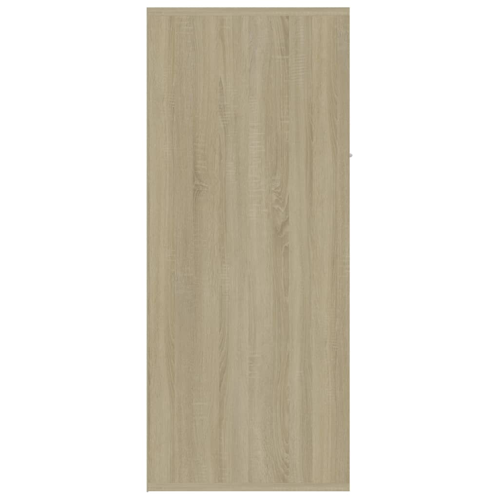 vidaXL Schuhschrank Weiß und Sonoma-Eiche 60x35x84 cm Holzwerkstoff