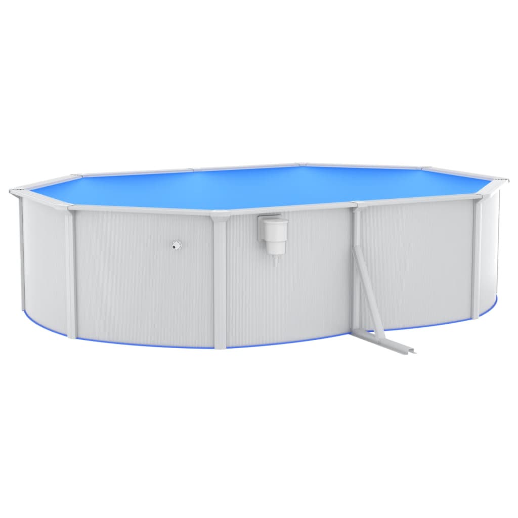 vidaXL Pool mit Sandfilterpumpe und Leiter 490x360x120 cm