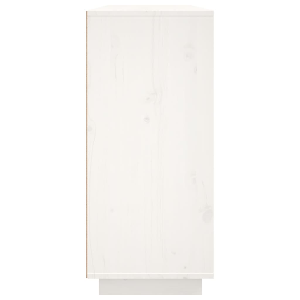 vidaXL Sideboard Weiß 120x35x80 cm Massivholz Kiefer