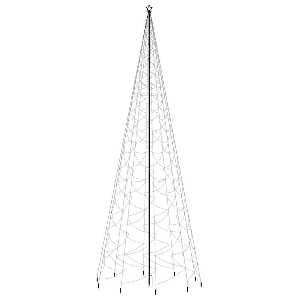 vidaXL Weihnachtsbaum mit Erdnägeln Warmweiß 3000 LEDs 800 cm