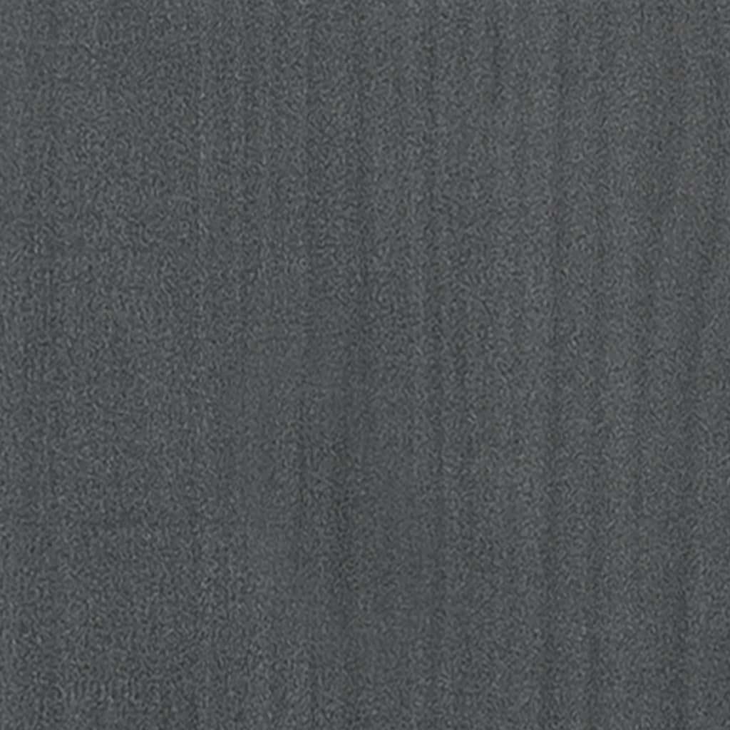 vidaXL Massivholzbett Grau Kiefer 180x200 cm