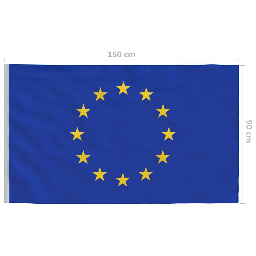 vidaXL Europaflagge und Mast Aluminium 6 m