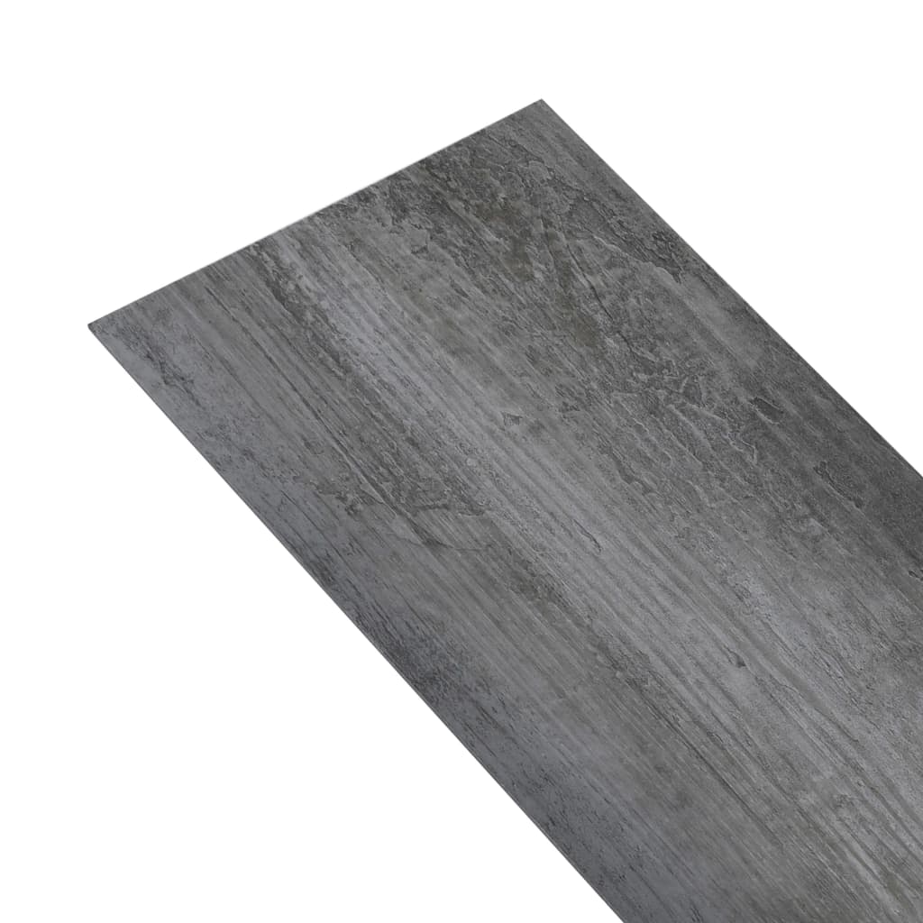 vidaXL PVC-Fliesen 4,46 m² 3 mm Selbstklebend Glänzend Grau