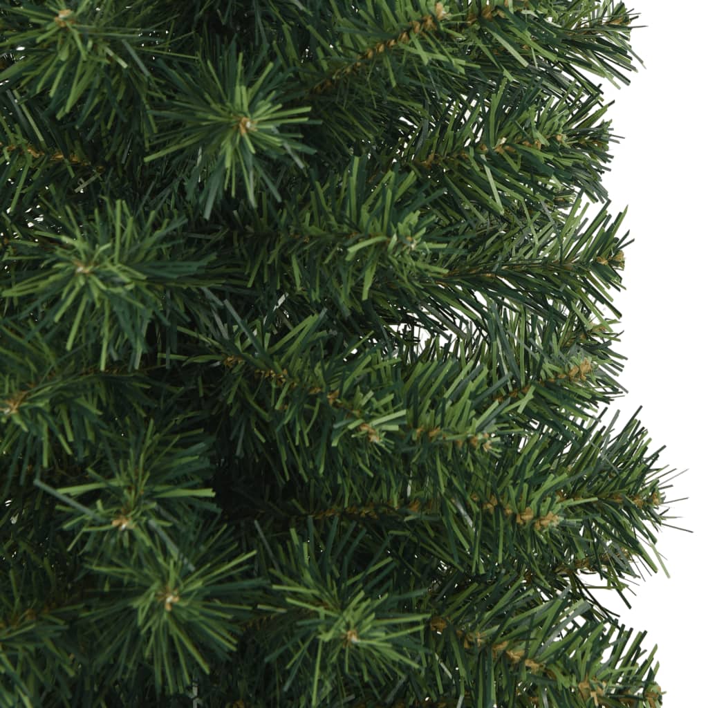 vidaXL Künstlicher Weihnachtsbaum Schlank mit Ständer Grün 240 cm PVC