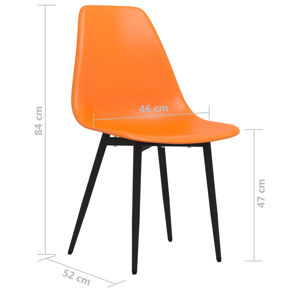 vidaXL Esszimmerstühle 4 Stk. Orange PP