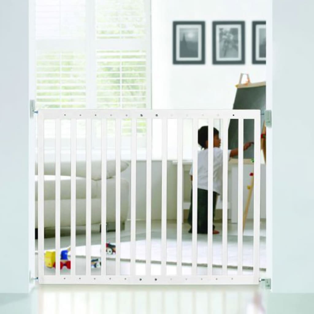Mac Lean Babyschutzgitter 64-100 cm Holz Weiß