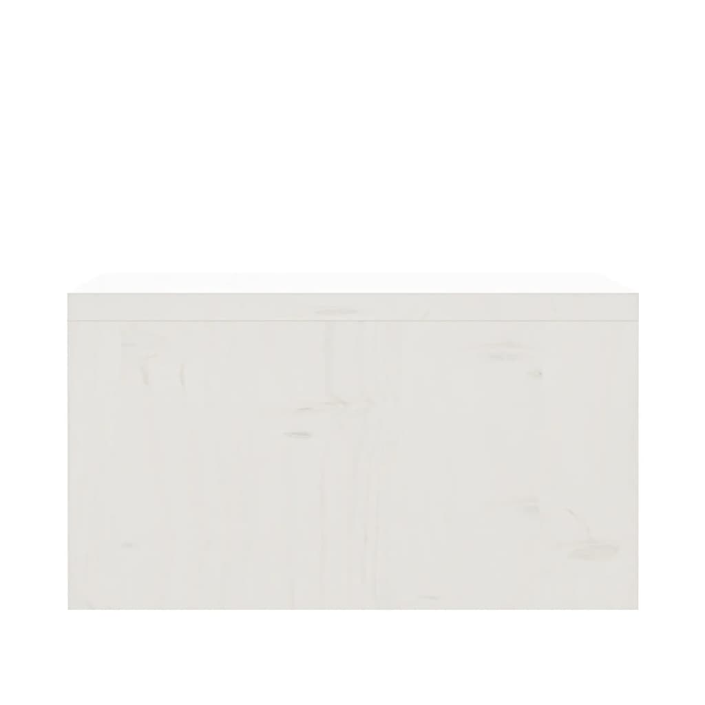 vidaXL Monitorständer Weiß 50x27x15 cm Massivholz Kiefer
