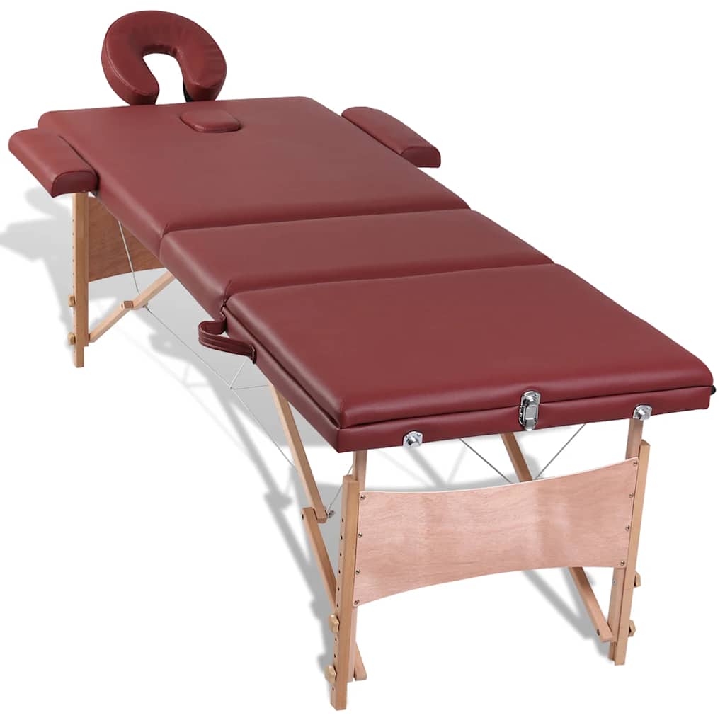 VidaXL Mobiler Massagetisch Aus Alu – 3 Zonen, Höhenverstellbar 59-81 Cm, Klappbar, Inkl. Transporttasche