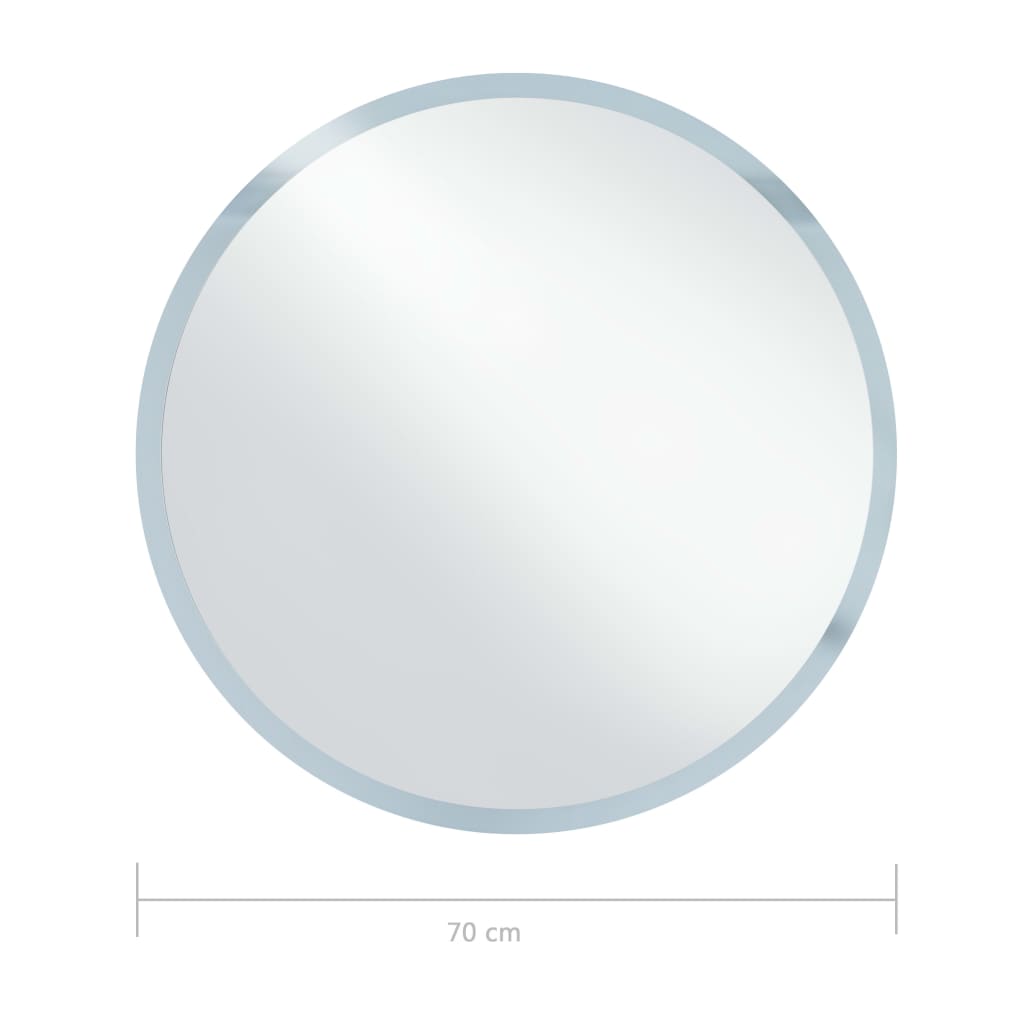 vidaXL Badezimmerspiegel mit LED 70 cm
